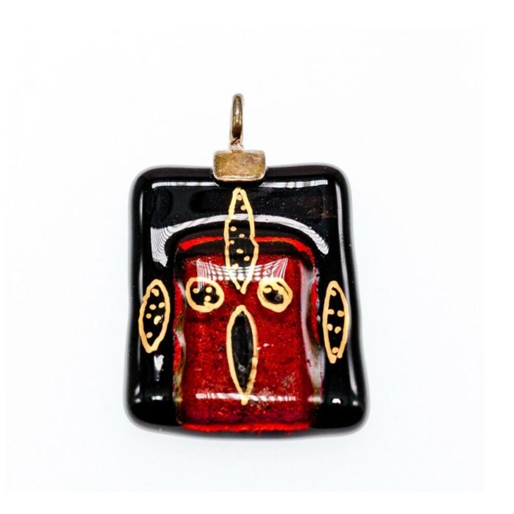 925 Sterling Silver Jewel Stone Enamel Pendant - Picture 5 of 7